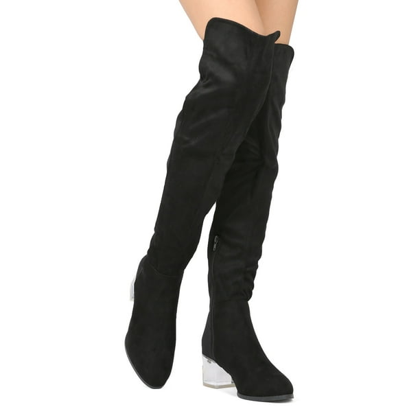 Wild Diva Sweater Knit Knee-high Riding Boots Buckle Womens Shoes Jess-25 Wild Diva Sweater Knit Knee-high Riding Boots Buckle Womens Shoes Jess-25